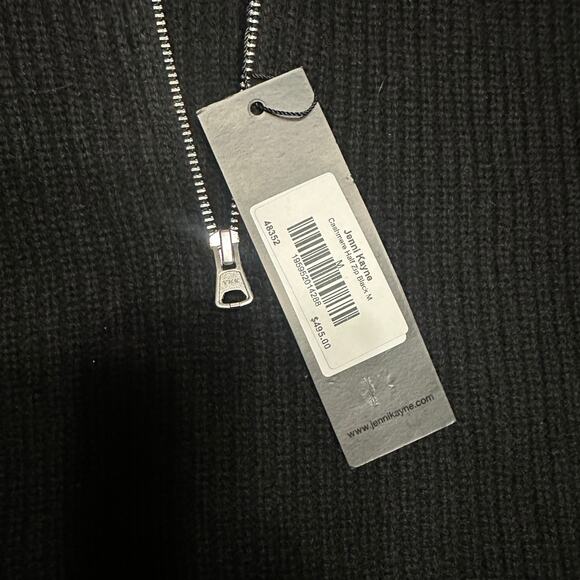 Jenni Kayne Cashmere Half Zip, Black, Quiet Luxury, $495 MSRP, NWT Medium - Picture 8 of 9